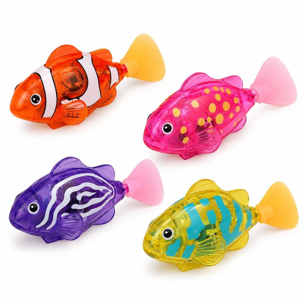 4er Set Schwimmender Roboter-Fisch Spielzeug mit Produktbild 