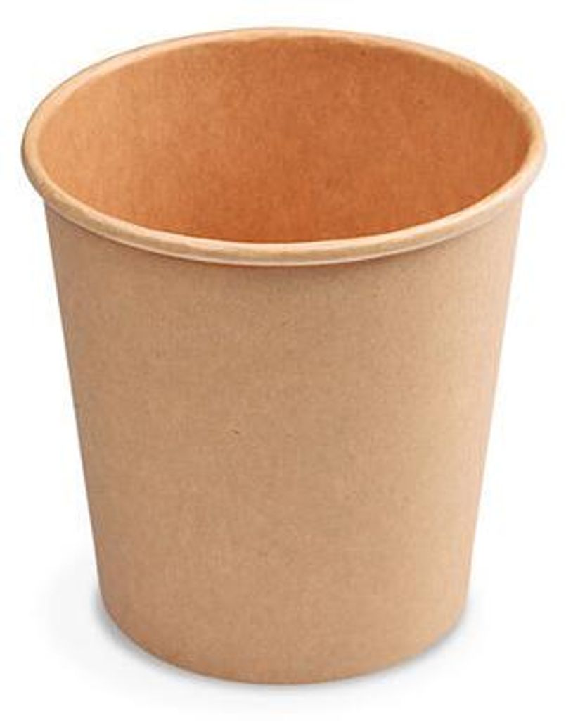 100x Heiß- und Kaltgetränkebecher Pappbecher braun 80 ml Produktbild 