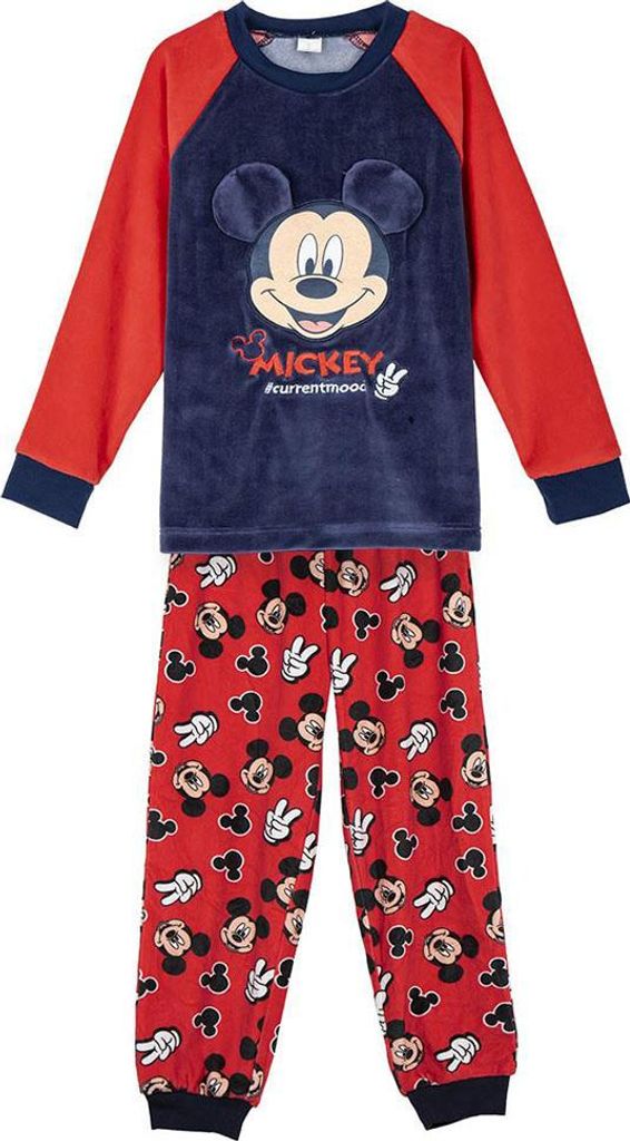 Cerda Group Fleece Applications Mickey Langarm-pyjama Rot 4 Years Jungen,Mädchen Rot 4 Years