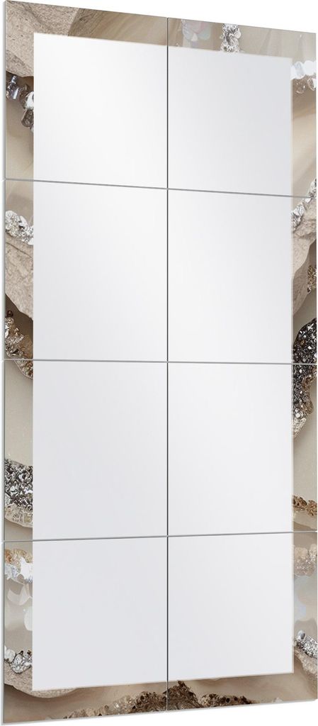 DEQORI Wandspiegel Puzzle 60x120 cm 'Funkelnde Steinpracht' Spiegel Ganzkörperspiegel