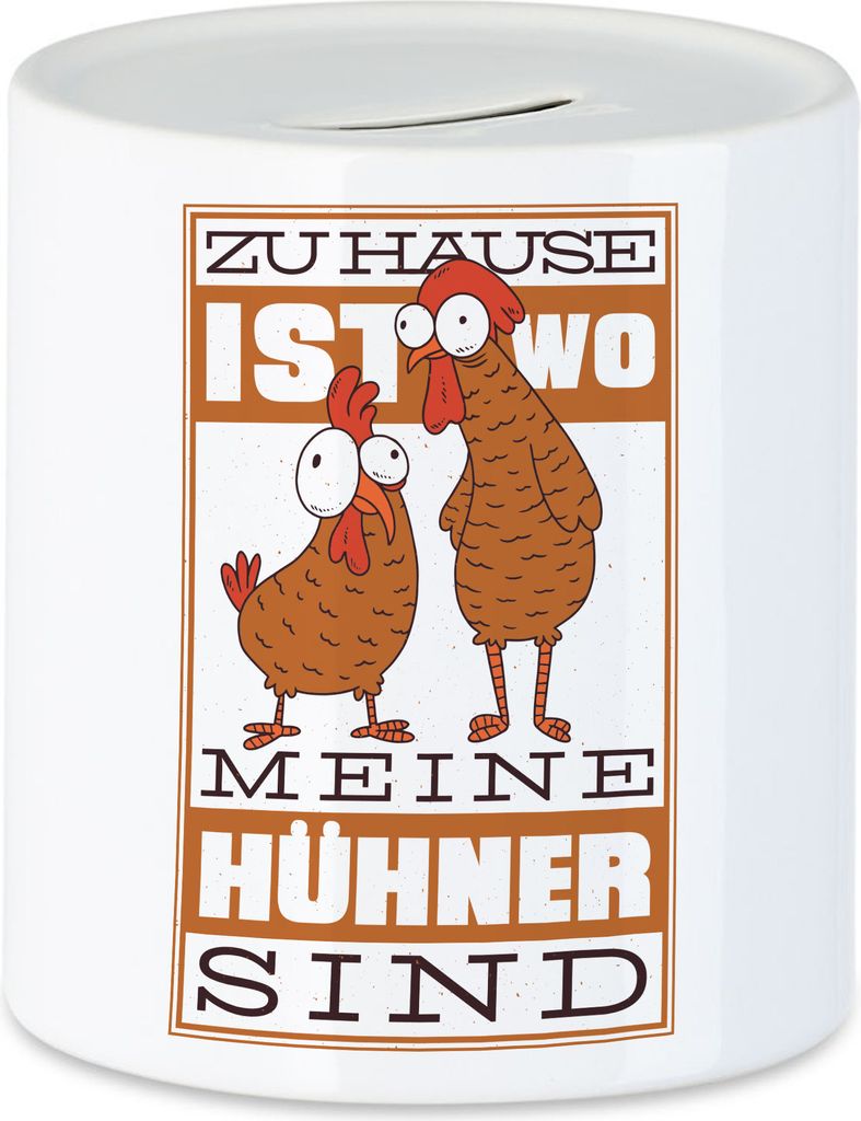 Zuhause Ist Wo Meine Hühner Sind Spardose Huhn Fans Hühnerhof Bauernhof Chicken Geschenkidee