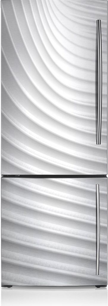 Magnetfolie Magnete Küche Kühlschrank Dekoration 60x190 cm - Weiße Rillen.