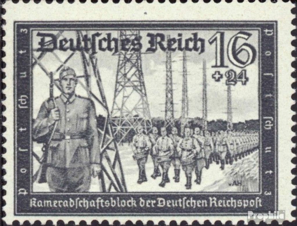 Briefmarken Deutsches Reich 1941 Mi 776 postfrisch Kameradschaftblock der Reichspost