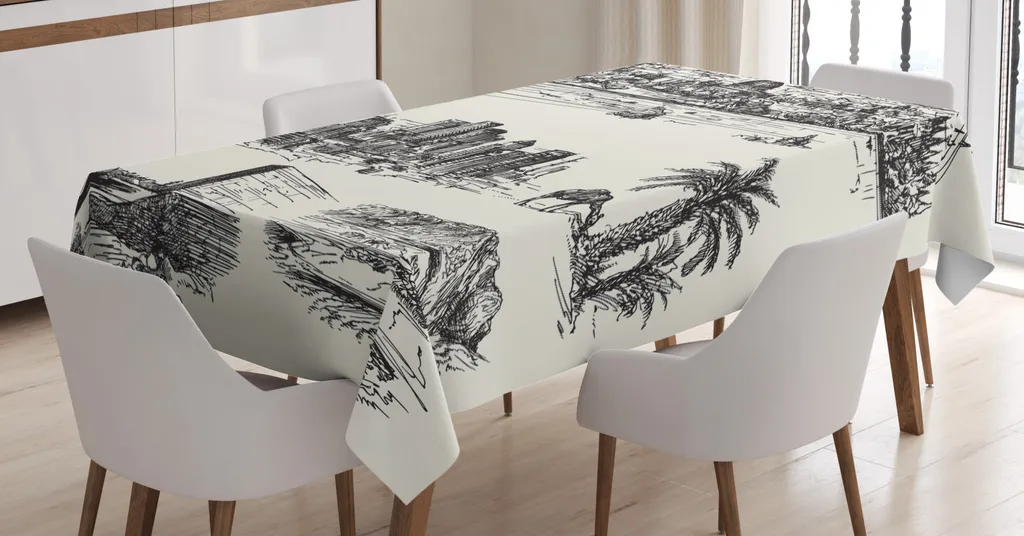 Tovaglia Vintage Eastern City 140x170 | ABAKUHAUS Lavabile Antimacchia