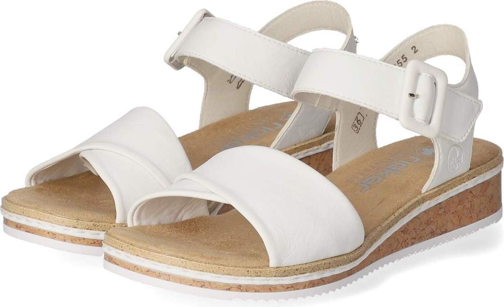 Rieker Damen Sandalen Weiß Synthetik Größe: 42 Produktbild 