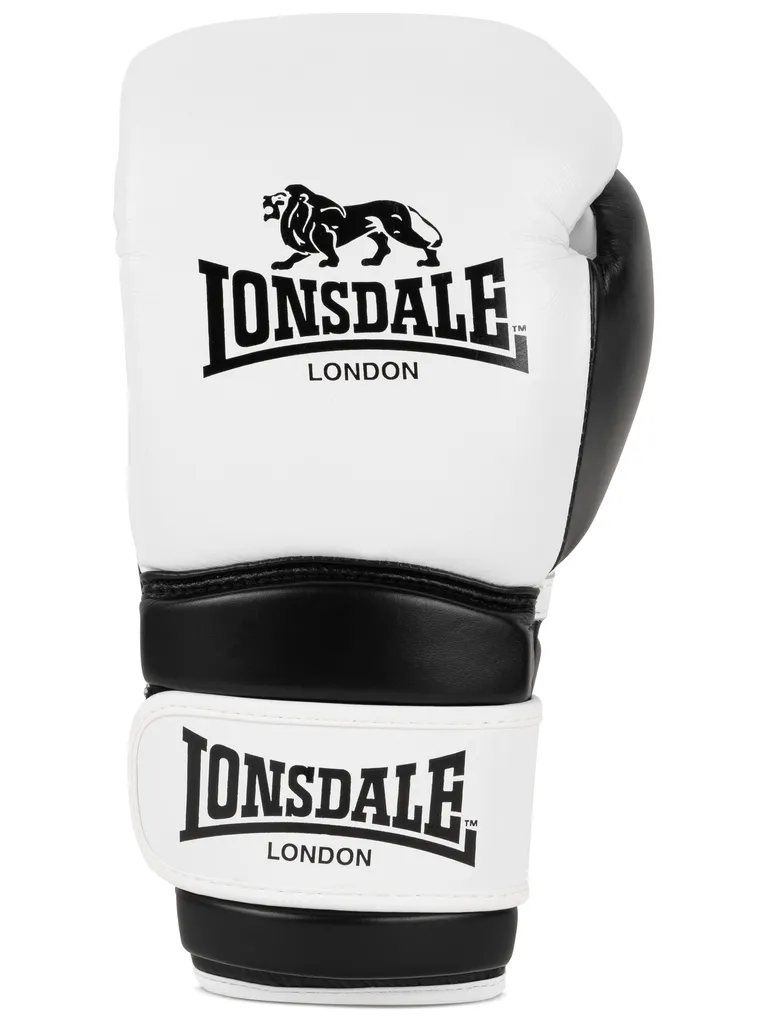 Gants de boxe de combat Lonsdale BARFORD 12 oz en cuir haut de gamme