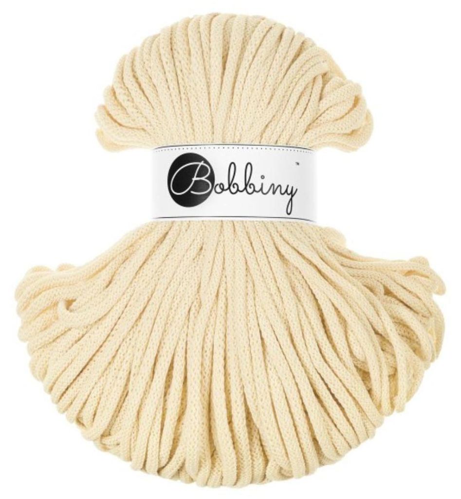 Bobbiny Premium 5 mm 100 m Butter Yellow Sznurek Zdjęcie produktu 