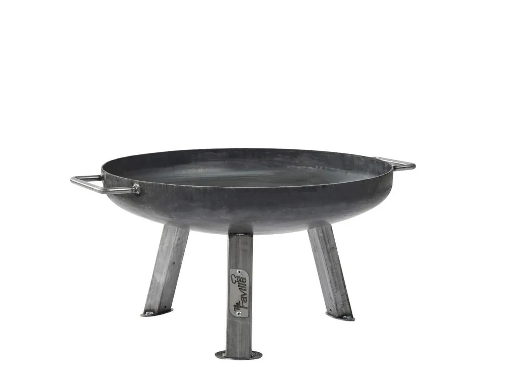 Braséro de jardin en acier épais 2,5 mm BOMBE BASIC - Robuste 48x48 cm