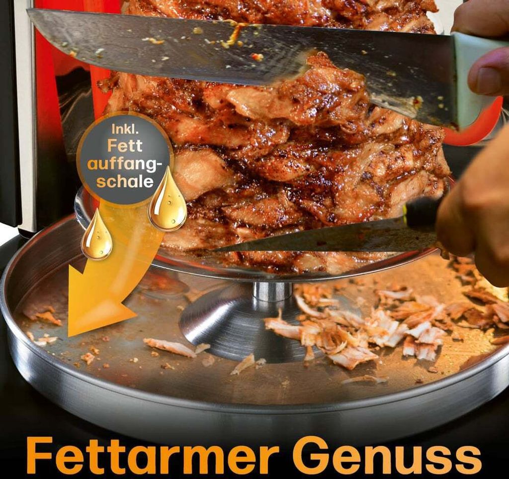 GOURMETmaxx Dönergrill Rotisserie 1400 Watt Hähnchengrill Produktbild 4