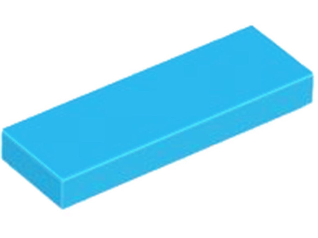 Lego 1x3 Fliesen 63864 - 10 Stück Dunkles Azurblau
