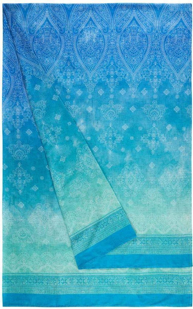 Bassetti Baumwoll-Foulard KERALA Farbe B1 BLAU Größe 270x270