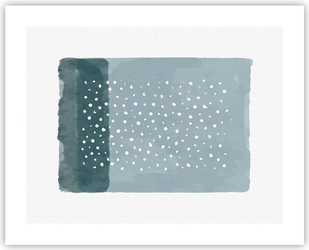 Poster - Poster ohne Rahmen - Aquarell Modern Blau - 50x40 cm - Wand Bild - Wanddeko - Wandbilder - Kunstposter - Wandposter - Bilder - Kunstdruck ...
