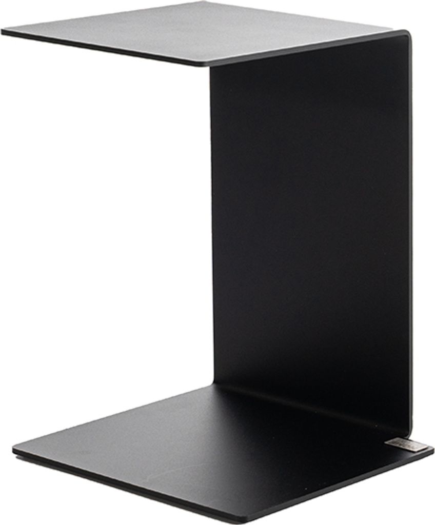 HOME DELUXE - Beistelltisch KALEA - Maße: 30 x 35 x 45 cm, Farbe Schwarz, 360° Drehbar, Material Stahl I Couchtisch Wohnzimmertisch Sofatisch