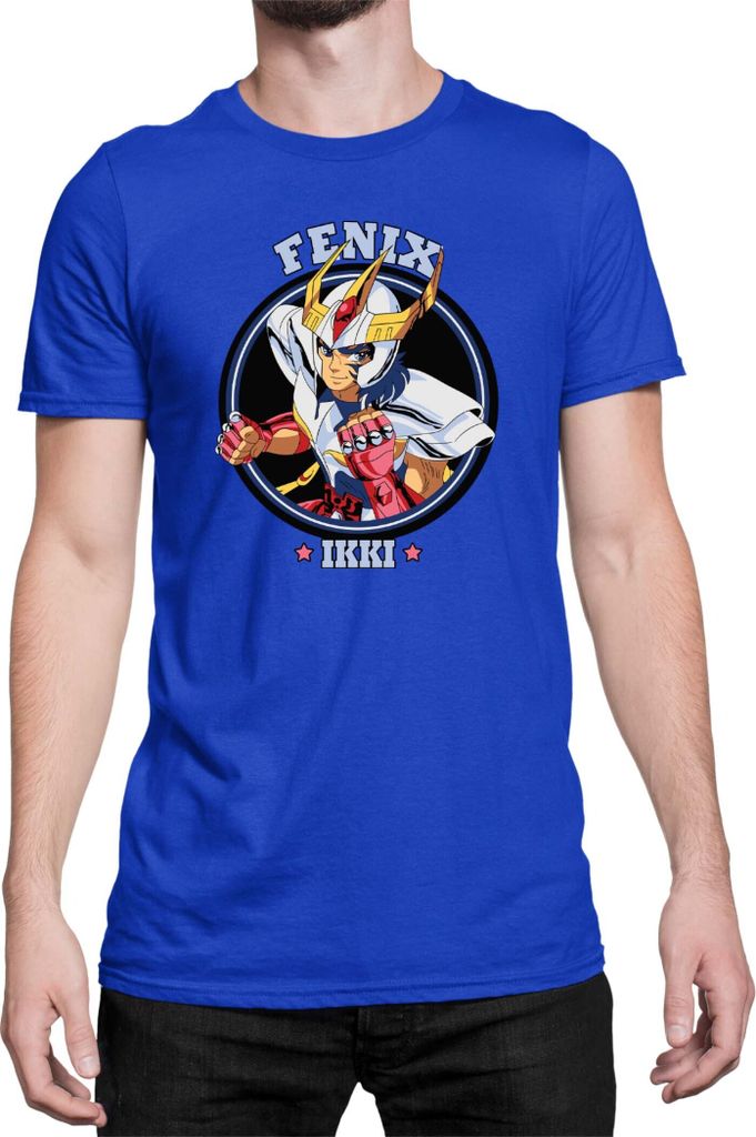 Herren T-Shirt Japan Anime Manga Saint Anime Seiya Fenix Ikki Fenix Ikki, Man XL / Blau