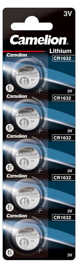Camelion Lithium Knopfzelle CR1632 1632 3V 5er Blister Produktbild 