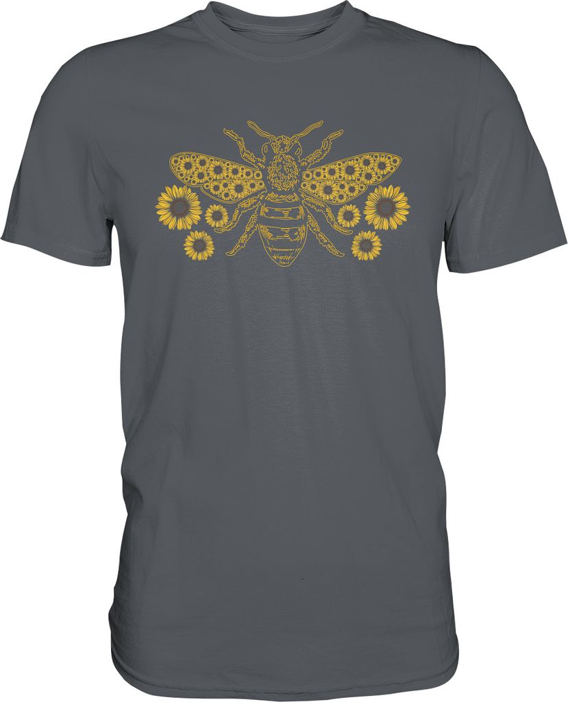 Biene Sonnenblume Shirt Imker Gärtner Bienen Garten T-Shirt Produktbild 