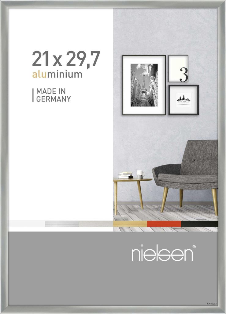 nielsen Aluminium Bilderrahmen Pixel, 21x29,7 cm (A4), Silber