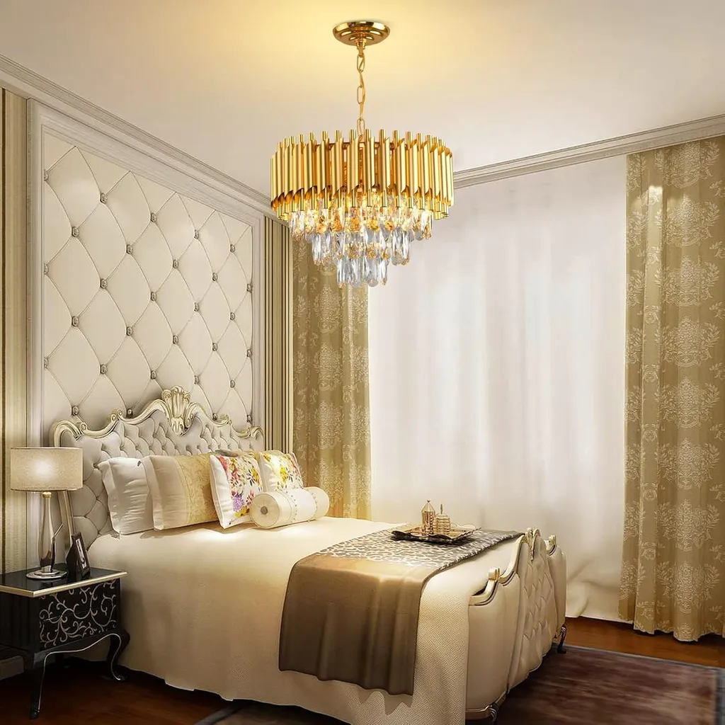 Lustre LED 3 Niveaux Variable 100-300W - Éclairage Design pour Salon