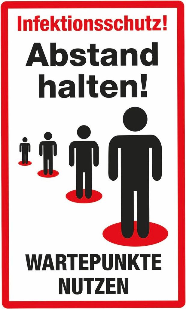 Fußboden-Aufkleber "Wartepunkte nutzen" (50x30cm) Produktbild 
