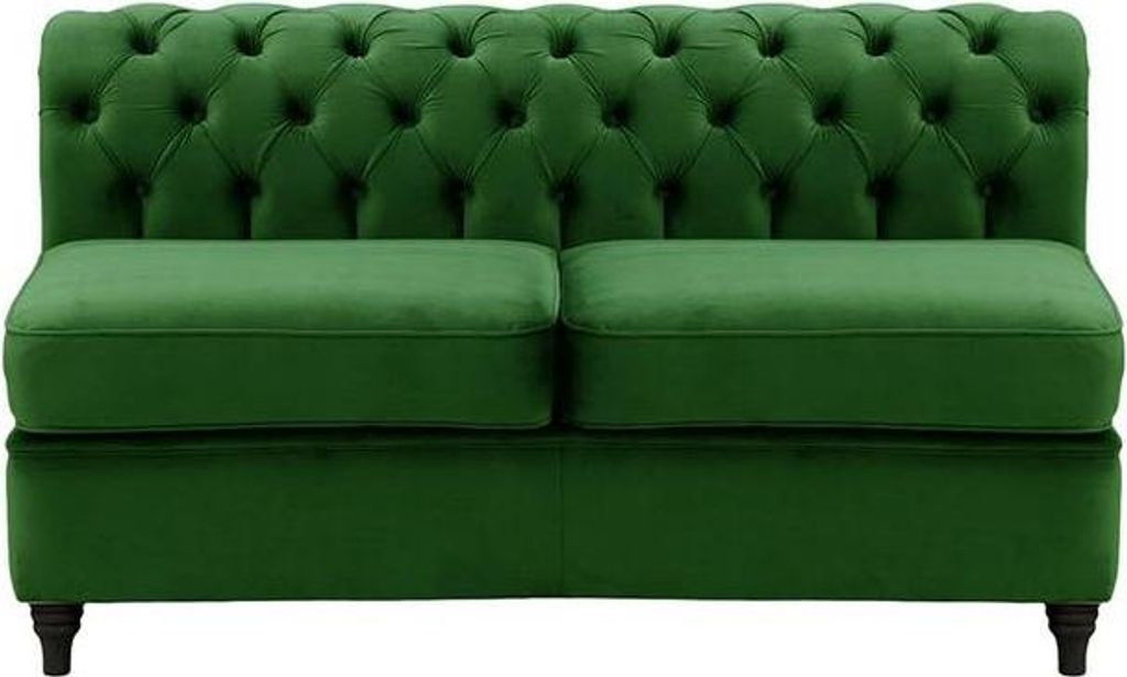 Chesterfield Modul - Innenelement, zweisitzig (2CP)-Velluto 10-black