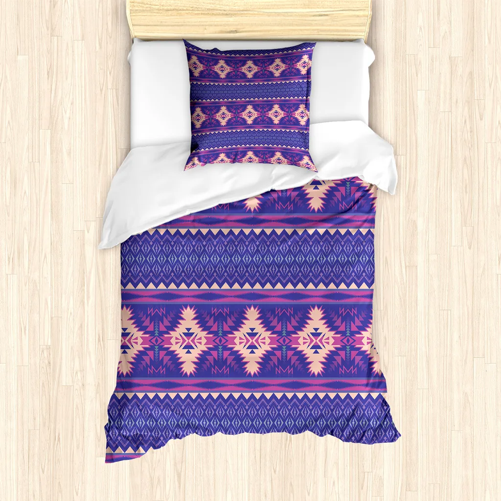 Copripiumino Moderno Azteco ABAKUHAUS Fucsia Pesca | 135x200 Set