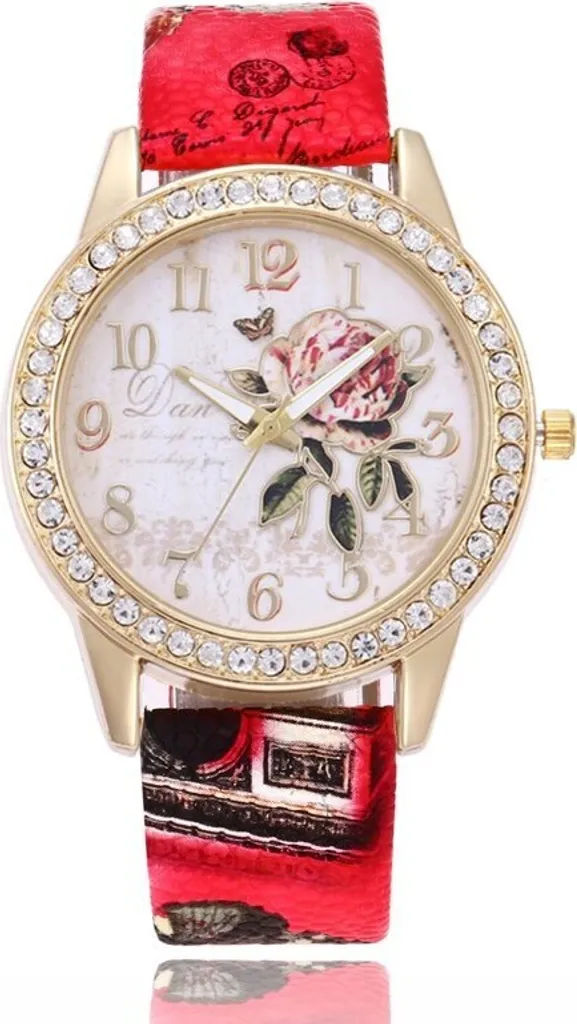 Regala l'Orologio Rose Rosso KP12977: Eleganza per Donna in Scatola