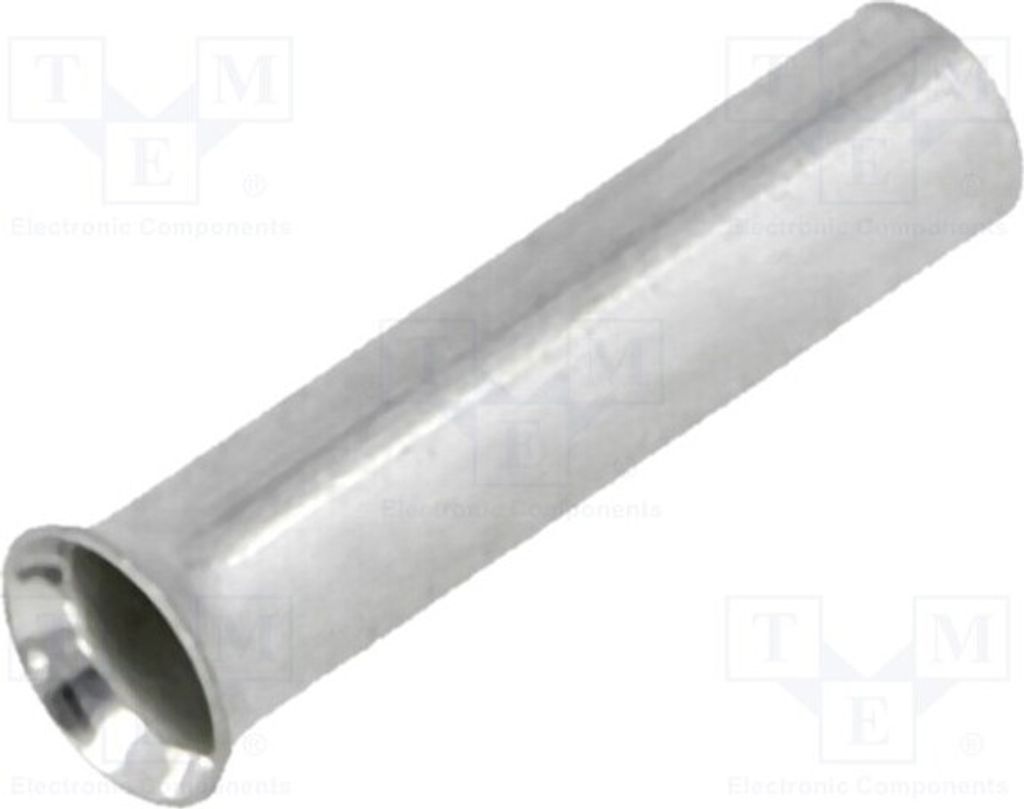 50x Kabelschuh: Hülse Kupfer 2,5mm2 12mm unisoliert verzinnt BM 01507 Bootlace fer