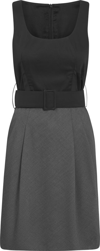 Kleid Milano mit breitem Taillengürtel, Oberteil Schwarz, Produktbild 
