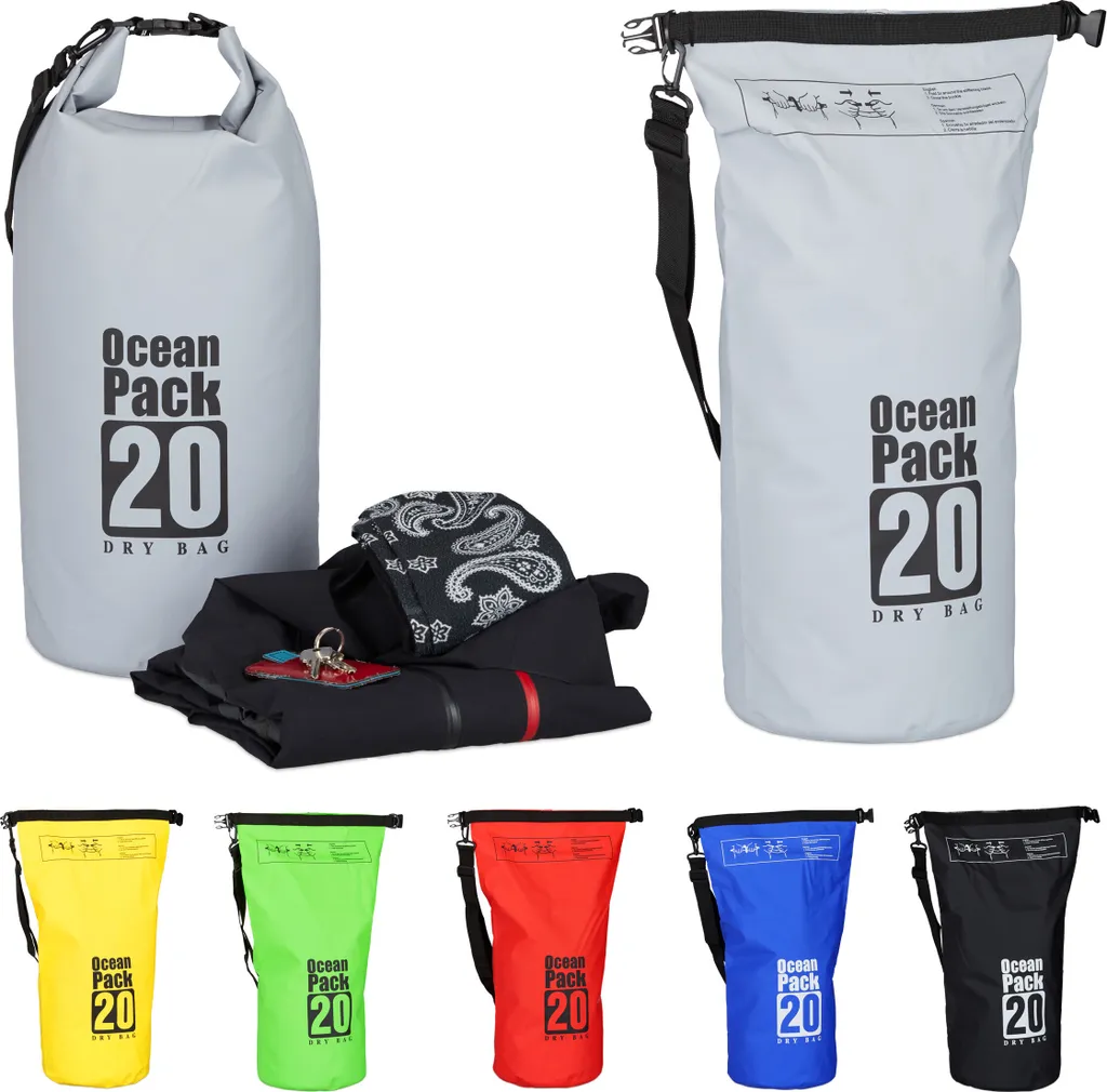 Relaxdays Borsa Stagna 20L: Protezione Sabbia e Acqua per Escursioni