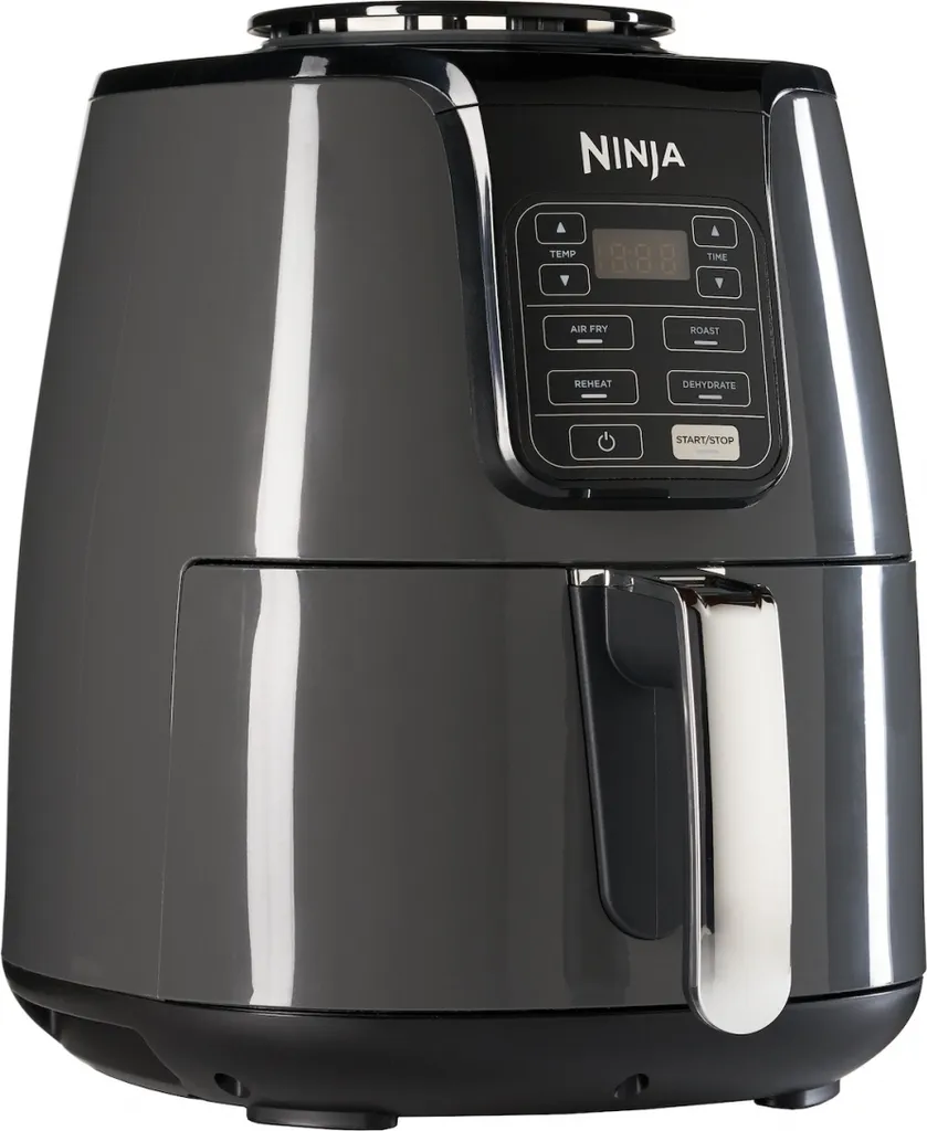 Ninja AF100EU Friteuse à air chaud 3,8L Air Fryer 4-en-1 Noir et Gris