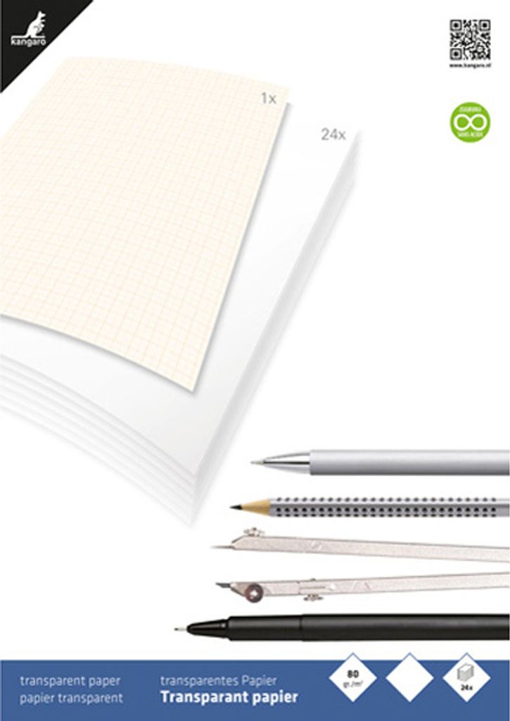 kangaro Transparantpapier-Block DIN A3 24 Blatt