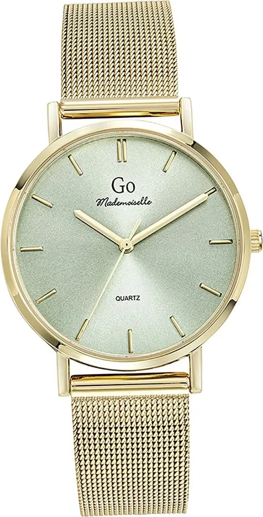 Montre bracelet femme dorée en acier inoxydable chic et élégante GO