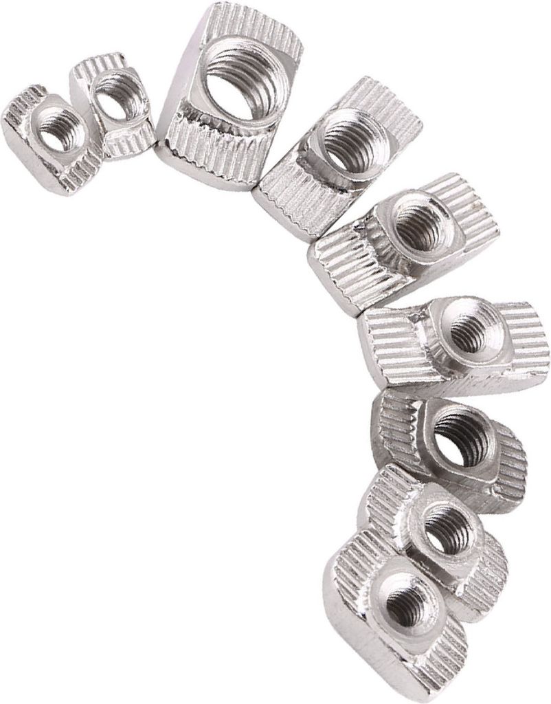 T-Nut-Hammerkopfmutter vernickelt Kohlenstoffstahl-Befestigungselement für Aluminiumprofil (EU20 M5*10*6)