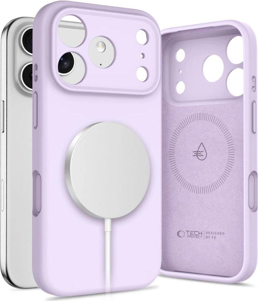 Etui Tech-Protect Silikon Magsafe Na Iphone 17 Pro - Fioletowe