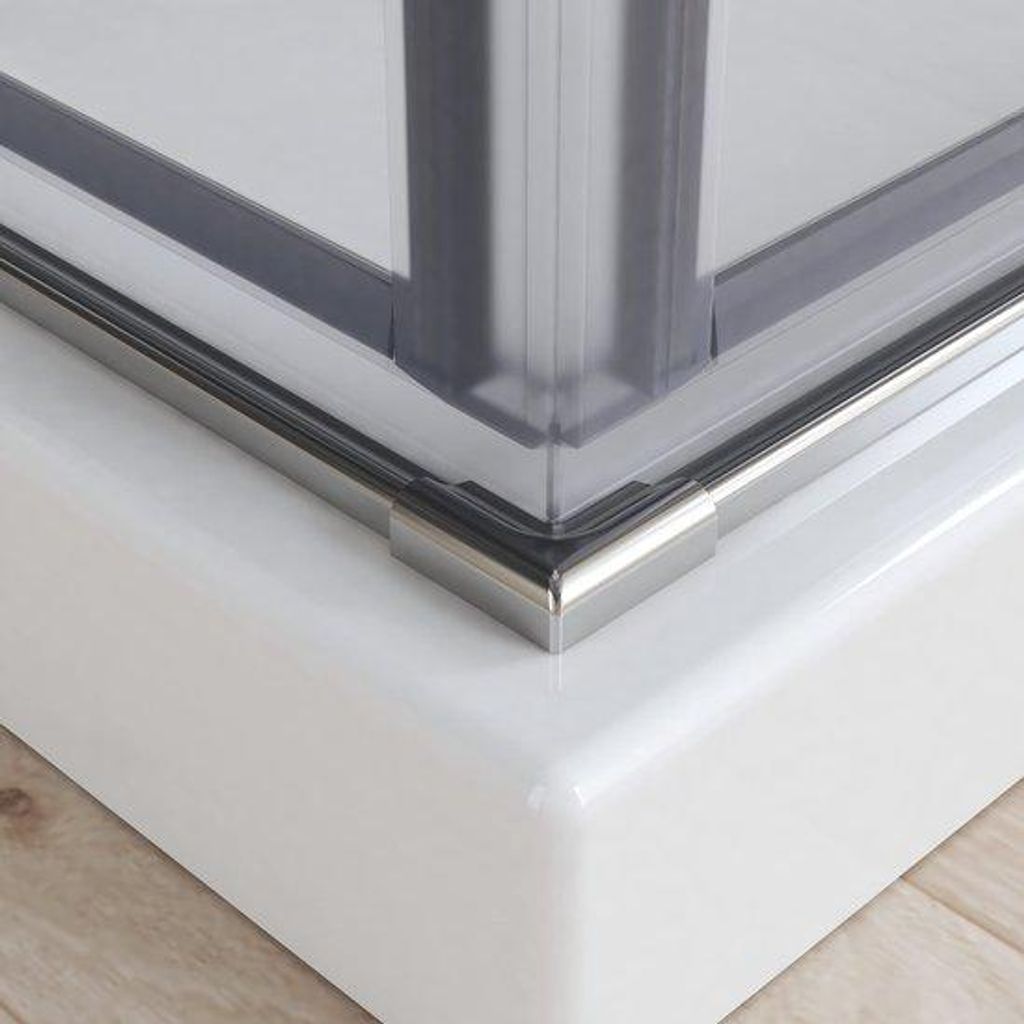 2 Stück 95 cm Aluminium-Spatrand für Dusche, Wasserstop-Profil