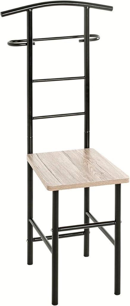 HAKU Herrendiener eiche San Remo, schwarz - MDF, Metall, Produktbild 