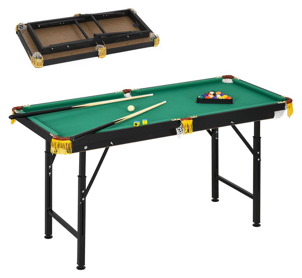 SPORTNOW Billardtisch 4,6ft klappbar 140 x 63 x 55-75cm Produktbild 