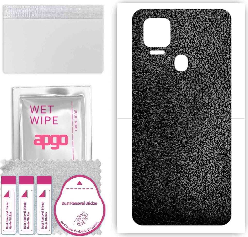 apgo Rückseite Schutzfolie, Skin, kompatibel mit ZTE Blade V2020, Hinten Displayschutzfolie aus Vinylfolie, kratzfest, einfache Montage - Schwarze...
