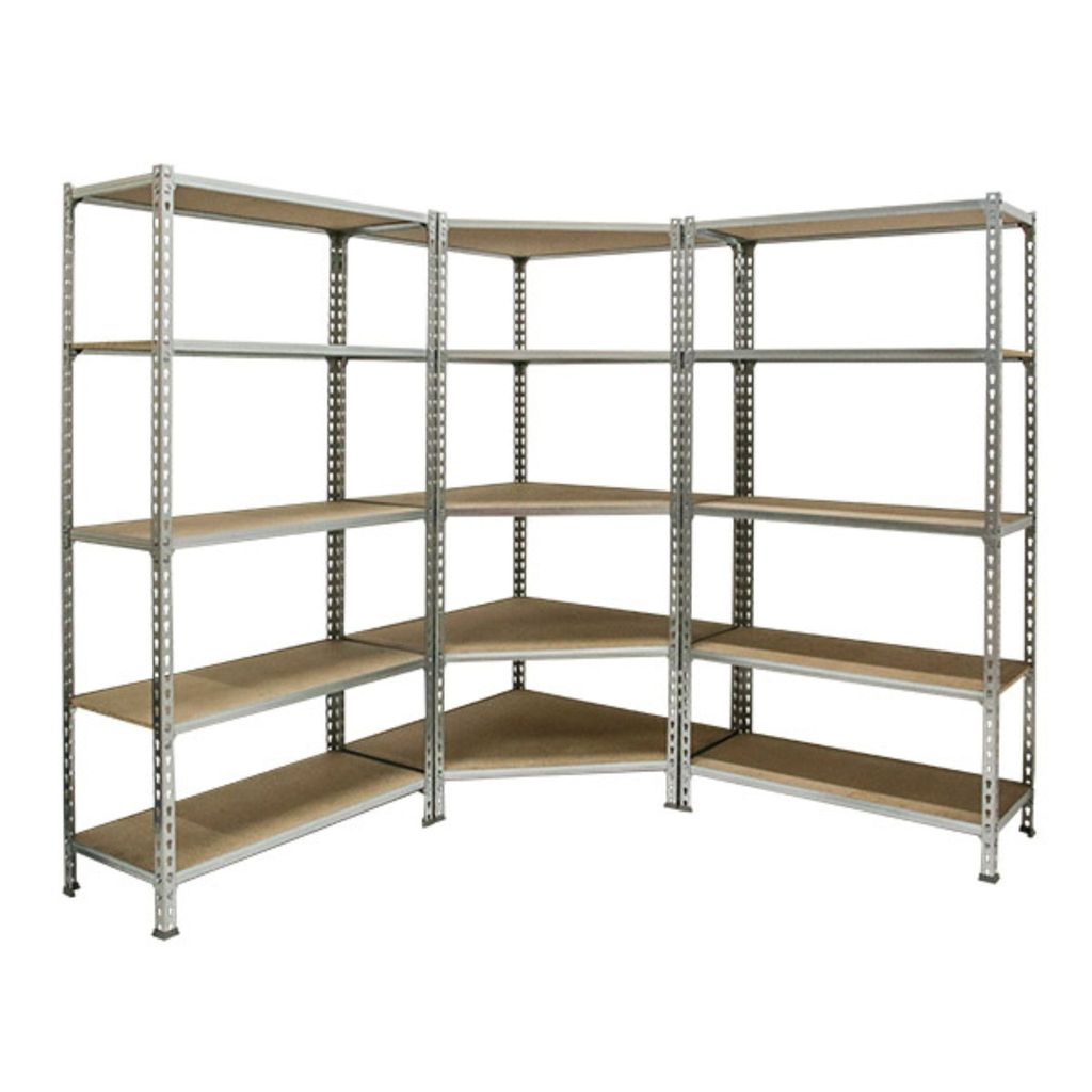 Simonrack Schwerlastregal MADERCLICK CORNER 5 8425437135415 silber 90,0 x 40,0 x 180,0 cm