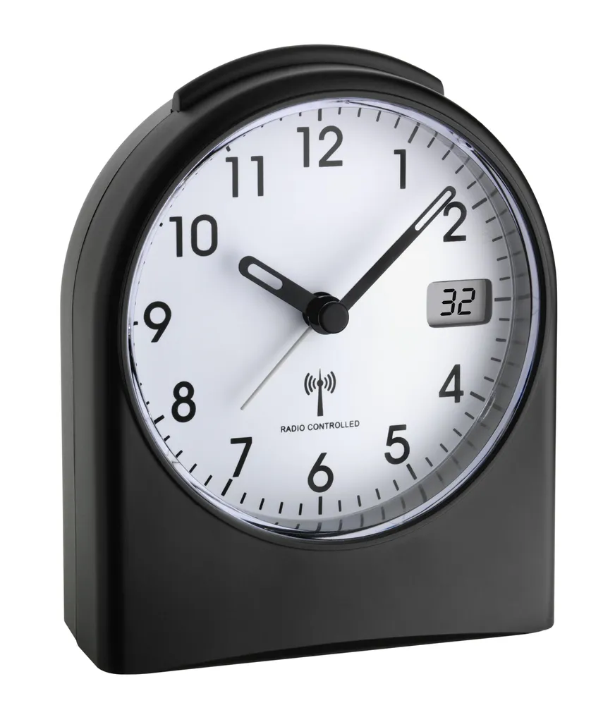 Réveil de Table Noir TFA pour Bureau et Chambre - Horloge Quartz Stable