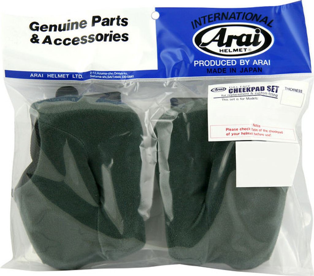 ARAI DryCool FCS Wangenschaumstoffe 30mm (XS Standard Thickness) Rebel/Chaser-V/Chaser-V PRO Helme