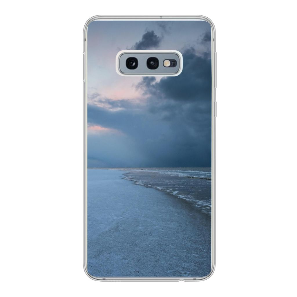 MuchoWow Handyhülle Schutzhülle Hülle für Samsung Galaxy S10e Nordsee - Sturm - Wasser Silikon Softcase Handy Hülle - Handy