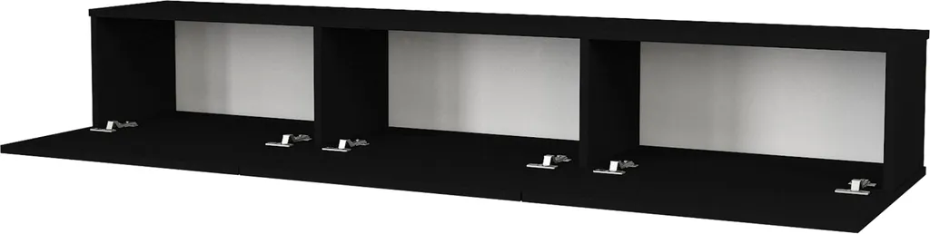 Mobile TV Sospeso Vihti 180cm Nero - Raffinatezza e Design Italiano