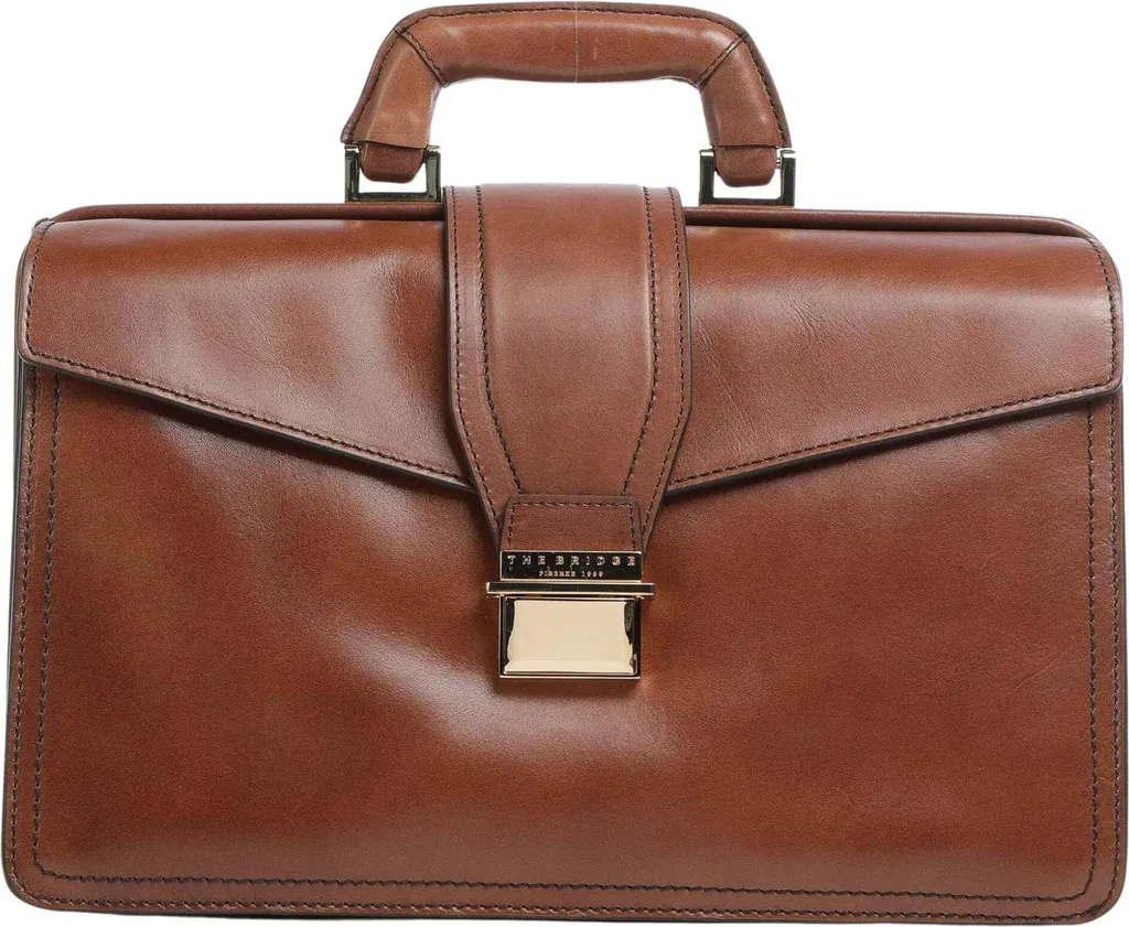The Bridge 4634227T Marron : Classeur de Conférence Luxe en Cuir