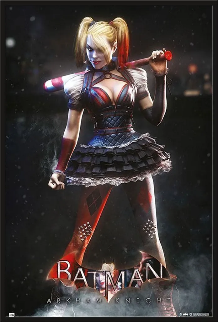 Poster Encadré Batman Arkham City Harley Quinn - Cadre Shinsuke 61x91cm