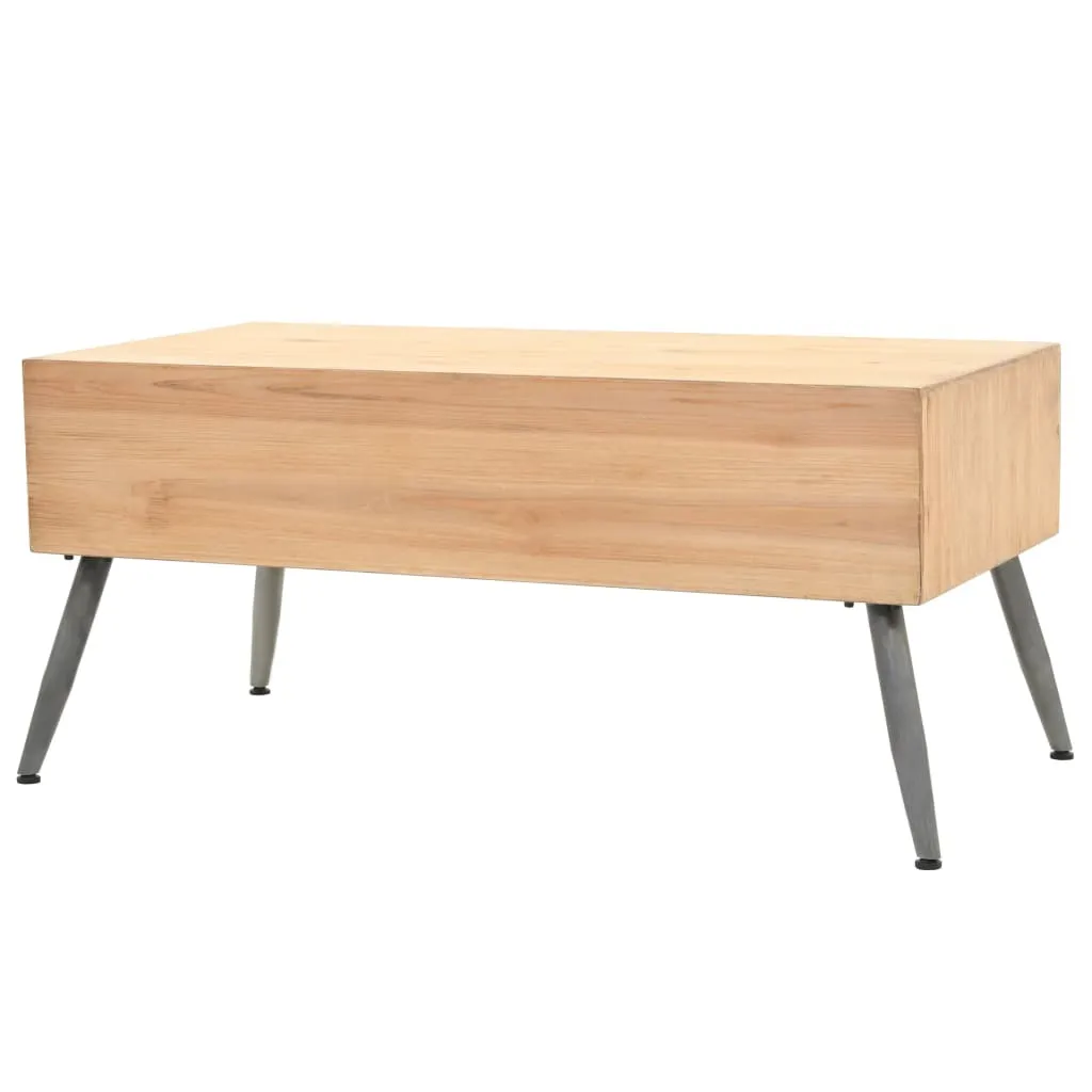 Table basse The Living Store en bois de sapin massif - 115 x 55 x 50 cm