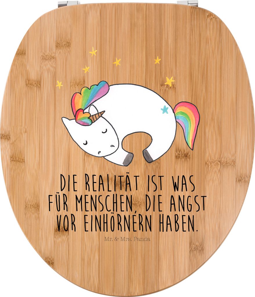 Mr. & Mrs. Panda WC Brille Einhorn Nacht - Transparent - Geschenk, Klodeckel, Unicorn, WC-Sitz, Freundin, Klo-Deckel, klo deckel, Toilettendeckel, ...