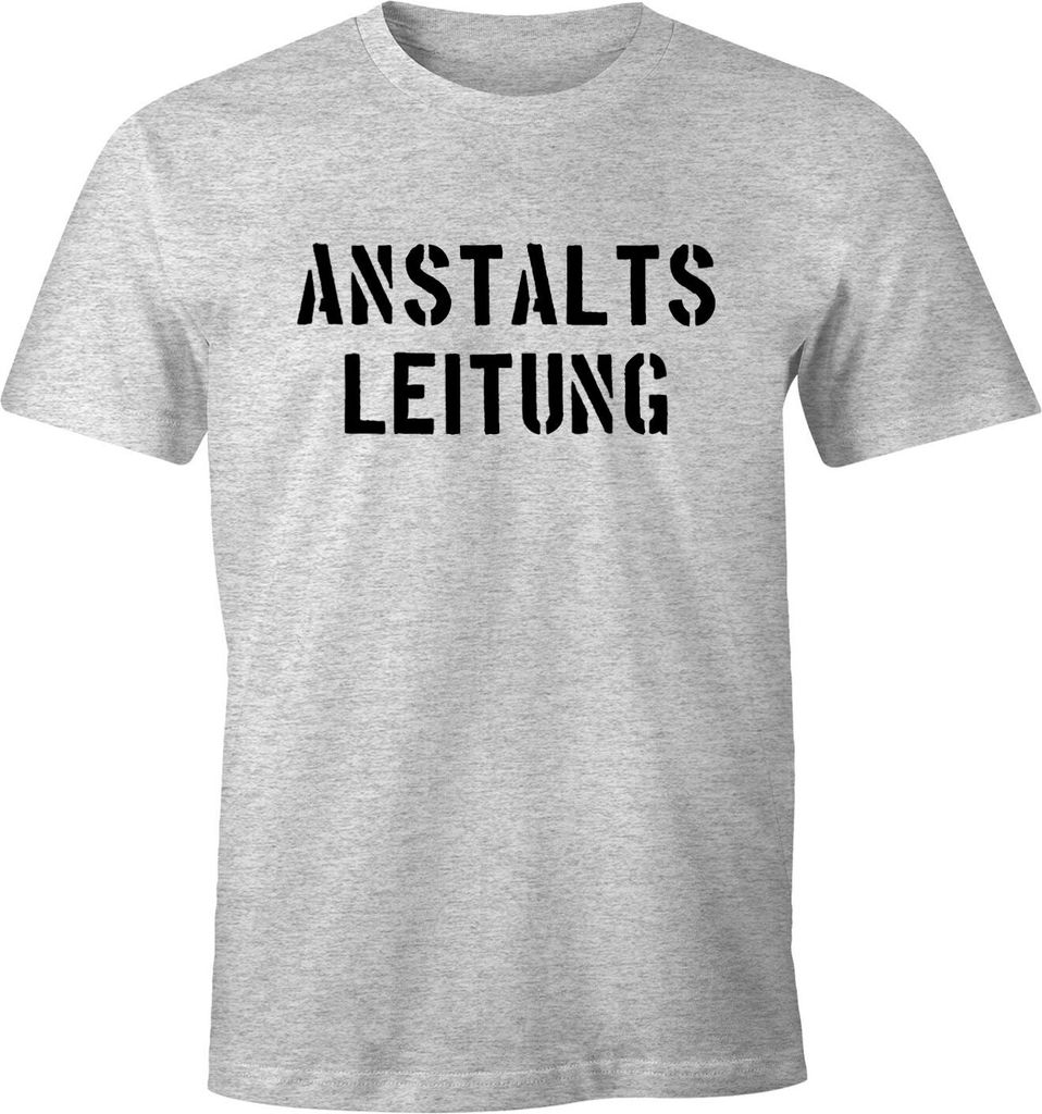 Anstaltsleitung Herren T-Shirt Fun-Shirt Moonworks grau-meliert L