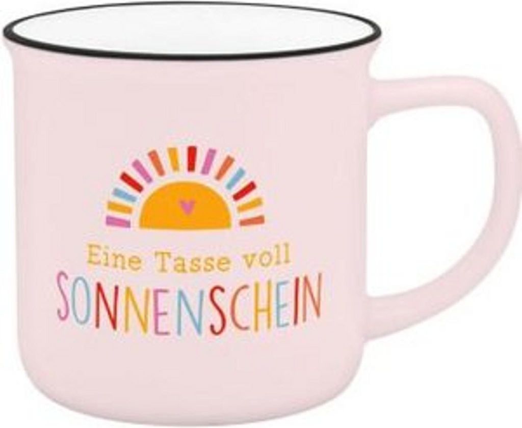 Becher in Emailloptik "Eine Tasse voll Sonnenschein" Produktbild 