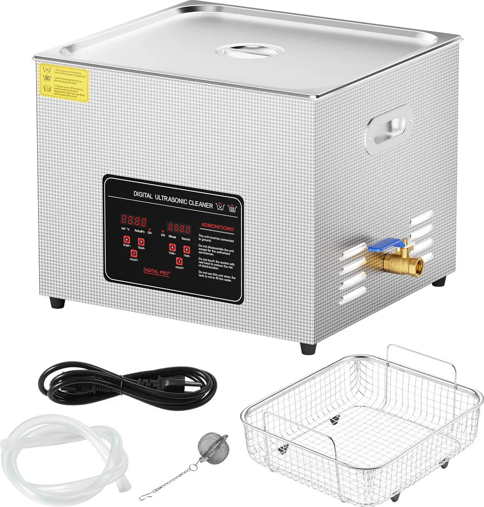 Nettoyeur ultrason 15L avec chauffage 40kHz pour bijoux et outils